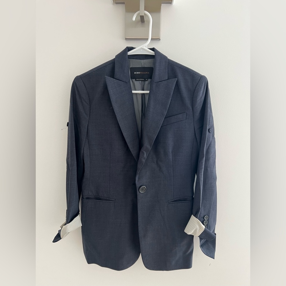 BCBGMaxAzria Gray Blazer Timeless Sophistication